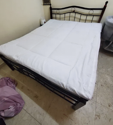 double bed metal frame good condition for sale