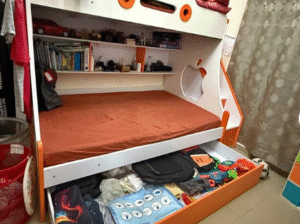 Ikea used bunk bed with drawers storage for sale