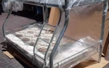 Brand new up single and down double bunker bed for