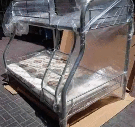 Brand new up single and down double bunker bed for