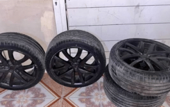 Cr8 matte black rims with brand new tyres for sale