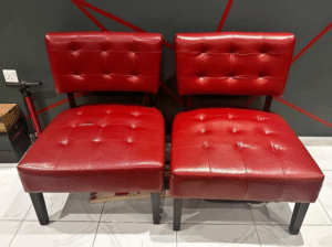 2 attractive Red Sofa Chairs For Sale