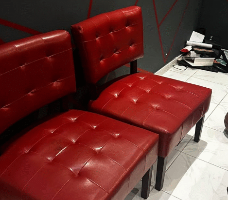 2 attractive Red Sofa Chairs For Sale