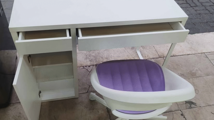 Ikea study table with chair for sale