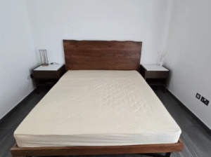 Wooden King Size Bed with Mattress For Sale