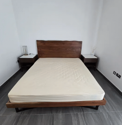 Wooden King Size Bed with Mattress For Sale
