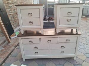Chester drawer + 2 side table for sale