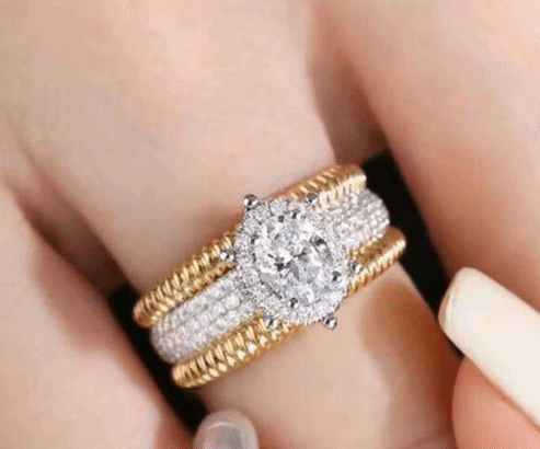 Elegant Oval Zirconia Design Luxury Jewelry Ring