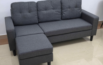 L shape Sofa Grey Fabric For Sale