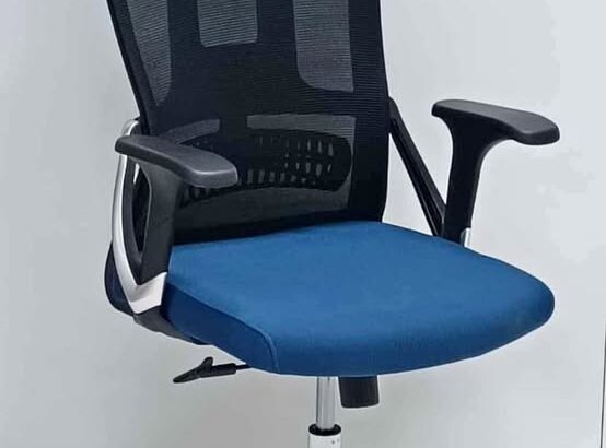Mesh Office Chair Blue Seat For Sale