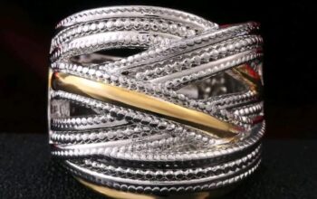 Trendy 1pc Fashionable Criss Cross Layered Ring