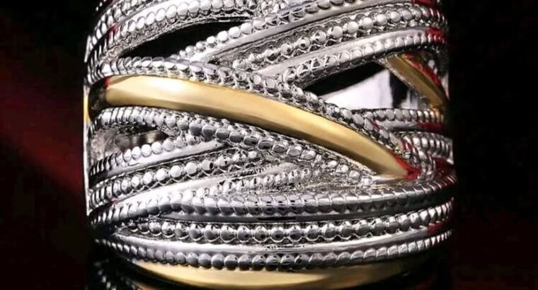 Trendy 1pc Fashionable Criss Cross Layered Ring