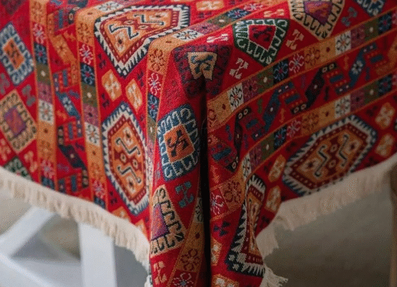 Cotton Linen Tablecloth Rectangle For Sale