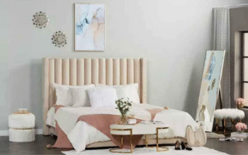 Queen Size Upholstered Bed Frame Boucle Fabric bed