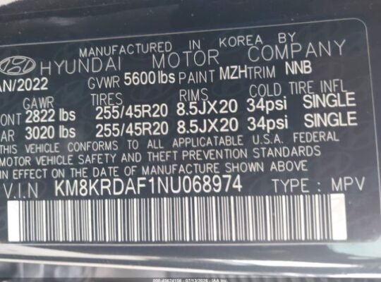 SOLD.. HYUNDAI IONIQ 5 LIMITED 2022 Auto Auction